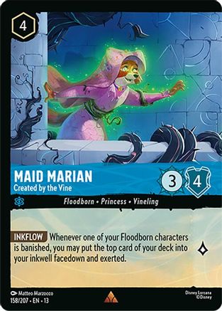 Maid Marian - Created by the Vine (Foil) (158/204) [Attack of the Vine] Cold Foil Lorcana Single Disney