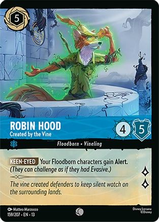 Robin Hood - Created by the Vine (Foil) (159/204) [Attack of the Vine] Cold Foil Lorcana Single Disney