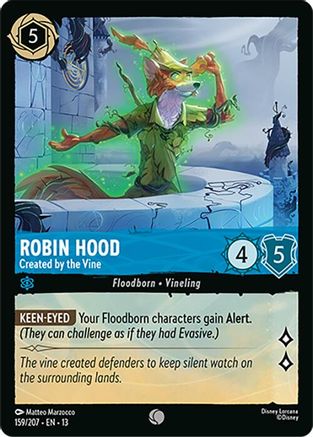 Robin Hood - Created by the Vine (159/204) [Attack of the Vine] Lorcana Single Disney
