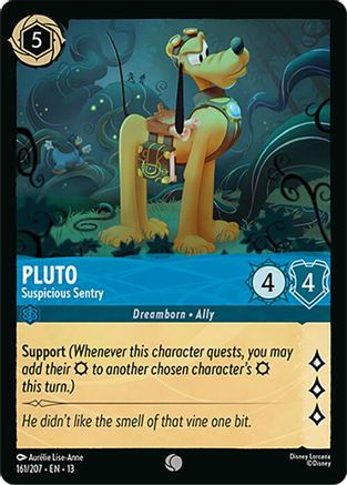 Pluto - Suspicious Sentry (161/204) [Attack of the Vine] Cold Foil Lorcana Single Disney