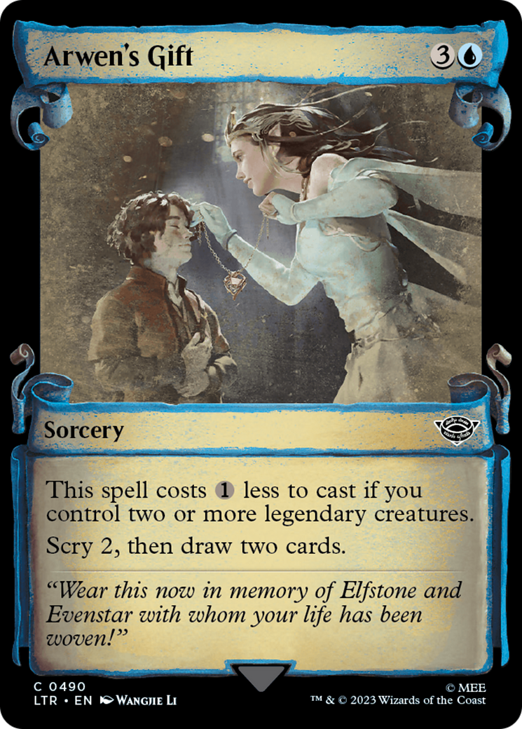 Arwen's Gift (Showcase Scrolls) (LTR-490) [The Lord of the Rings: Tales of Middle-earth] (Showcase) Foil MTG Single Wizards of the Coast