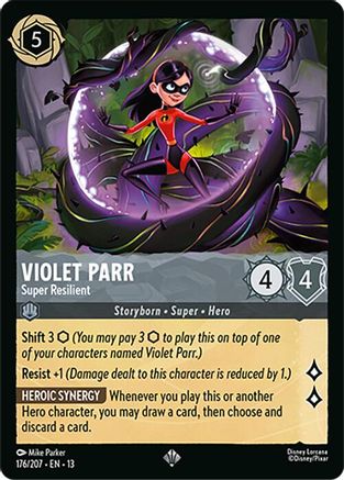 Violet Parr - Super Resilient (176/204) [Attack of the Vine] Cold Foil Lorcana Single Disney