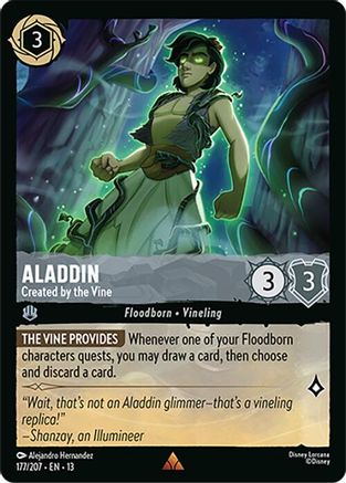 Aladdin - Created by the Vine (177/204) [Attack of the Vine] Cold Foil Lorcana Single Disney