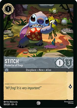 Stitch - Protector of Frogs (180/204) [Attack of the Vine] Lorcana Single Disney