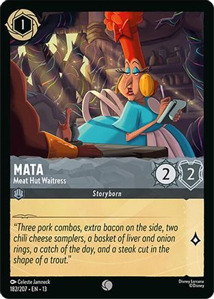 Mata - Meat Hut Waitress (182/204) [Attack of the Vine] Lorcana Single Disney