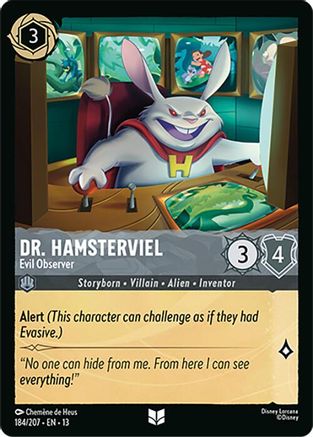 Dr. Hamsterviel - Evil Observer (184/204) [Attack of the Vine] Cold Foil Lorcana Single Disney
