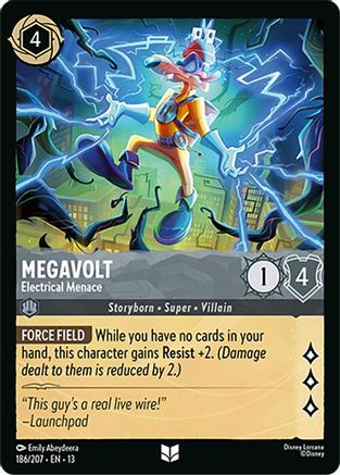 Megavolt - Electrical Menace (186/204) [Attack of the Vine] Cold Foil Lorcana Single Disney
