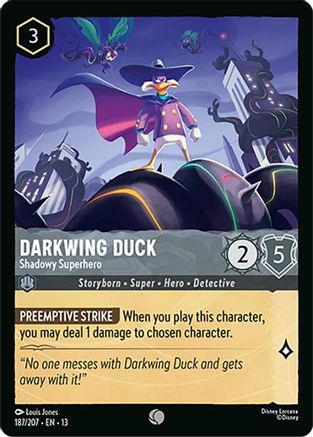 Darkwing Duck - Shadowy Superhero (187/204) [Attack of the Vine] Cold Foil Lorcana Single Disney
