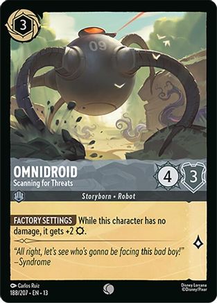 Omnidroid - Scanning for Threats (188/204) [Attack of the Vine] Cold Foil Lorcana Single Disney