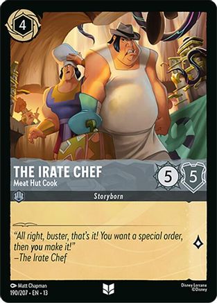 The Irate Chef - Meat Hut Cook (190/204) [Attack of the Vine] Cold Foil Lorcana Single Disney
