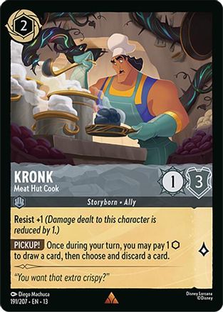 Kronk - Meat Hut Cook (191/204) [Attack of the Vine] Cold Foil Lorcana Single Disney