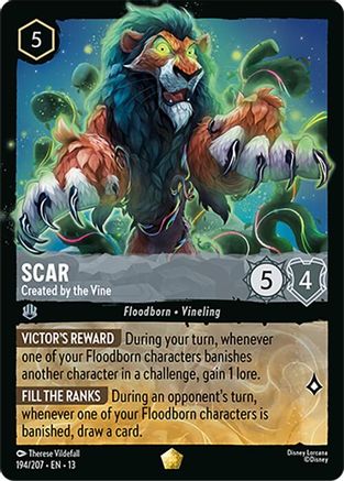 Scar - Created by the Vine (194/204) [Attack of the Vine] Lorcana Single Disney