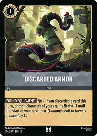 Discarded Armor (204/204) [Attack of the Vine] Lorcana Single Disney