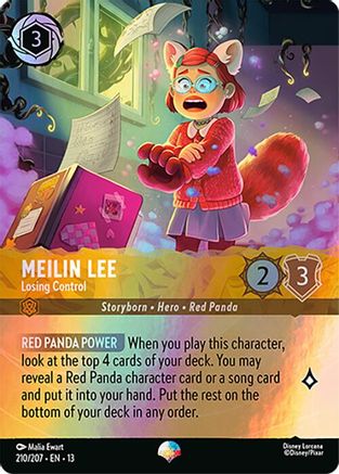Meilin Lee - Losing Control (Epic) (210/204) [Attack of the Vine] Holofoil Lorcana Single Disney