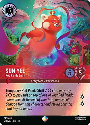 Sun Yee - Red Panda Spirit (Epic) (218/204) [Attack of the Vine] Holofoil Lorcana Single Disney