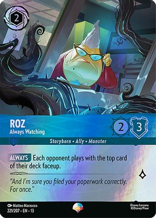 Roz - Always Watching (Epic) (221/204) [Attack of the Vine] Holofoil Lorcana Single Disney
