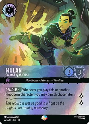 Mulan - Created by the Vine (Epic) (224/204) [Attack of the Vine] Holofoil Lorcana Single Disney