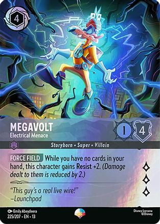 Megavolt - Electrical Menace (Epic) (225/204) [Attack of the Vine] Holofoil Lorcana Single Disney