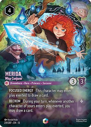 Merida - Wisp Conjurer (Enchanted) (231/204) [Attack of the Vine] Holofoil Lorcana Single Disney