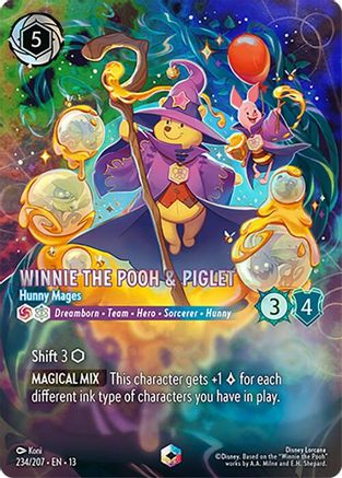 Winnie the Pooh & Piglet - Hunny Mages (Enchanted) (234/204) [Attack of the Vine] Holofoil Lorcana Single Disney