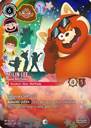 Meilin Lee - Popular Red Panda (Enchanted) (240/204) [Attack of the Vine] Holofoil Lorcana Single Disney