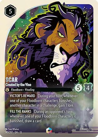 Scar - Created by the Vine (Enchanted) (243/204) [Attack of the Vine] Holofoil Lorcana Single Disney