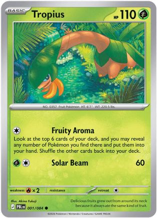 Tropius 1 Reverse Holofoil [ME05: Pitch Black] Pokemon Single Pokémon