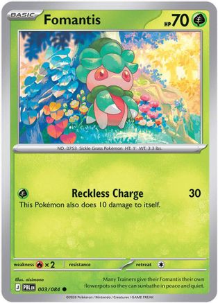 Fomantis 3/084 Reverse Holofoil [ME05: Pitch Black] Pokemon Single Pokémon