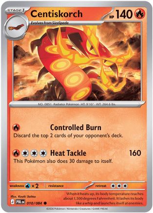 Centiskorch 10 [ME05: Pitch Black] Pokemon Single Pokémon