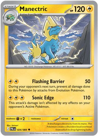 Manectric 24/084 [ME05: Pitch Black] Pokemon Single Pokémon