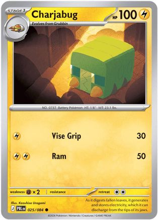 Charjabug 25 Reverse Holofoil [ME05: Pitch Black] Pokemon Single Pokémon