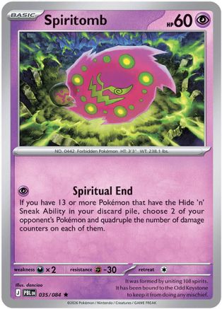 Spiritomb 35 Holofoil [ME05: Pitch Black] Pokemon Single Pokémon