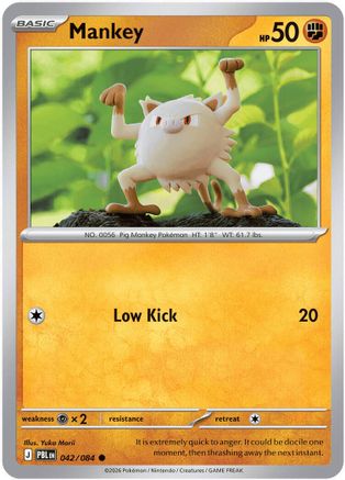 Mankey 42 [ME05: Pitch Black] Pokemon Single Pokémon