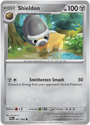 Shieldon 61 Reverse Holofoil [ME05: Pitch Black] Pokemon Single Pokémon