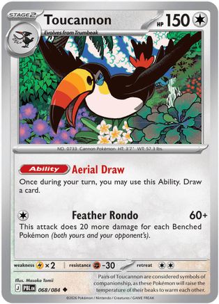 Toucannon 68/084 Reverse Holofoil [ME05: Pitch Black] Pokemon Single Pokémon