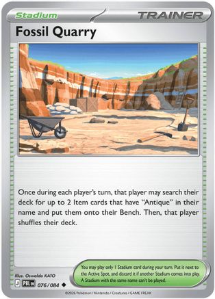 Fossil Quarry 76 [ME05: Pitch Black] Pokemon Single Pokémon