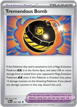 Tremendous Bomb 82/084 Reverse Holofoil [ME05: Pitch Black] Pokemon Single Pokémon