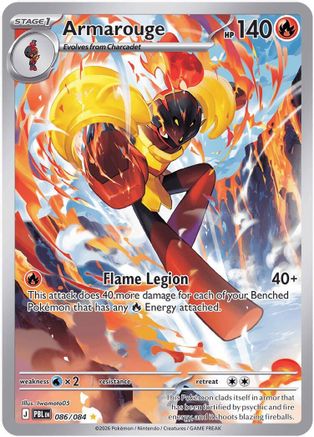 Armarouge 86/084 Holofoil [ME05: Pitch Black] Pokemon Single Pokémon
