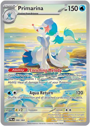 Primarina 88/084 Holofoil [ME05: Pitch Black] Pokemon Single Pokémon