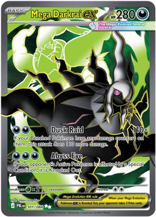 Mega Darkrai ex 101/084 Holofoil [ME05: Pitch Black] Pokemon Single Pokémon