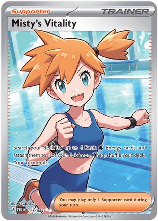 Misty's Vitality 111/084 Holofoil [ME05: Pitch Black] Pokemon Single Pokémon