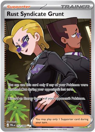 Rust Syndicate Grunt 112/084 Holofoil [ME05: Pitch Black] Pokemon Single Pokémon