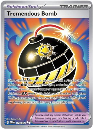 Tremendous Bomb 113/084 Holofoil [ME05: Pitch Black] Pokemon Single Pokémon