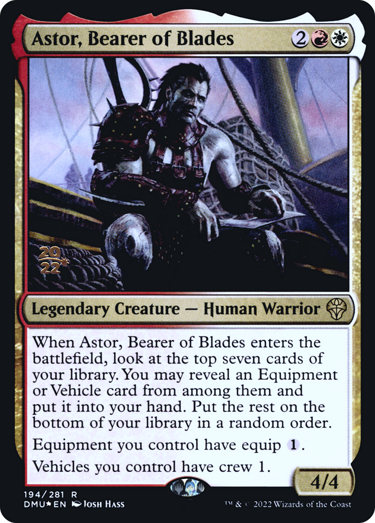Astor, Bearer of Blades (PRE-194) [Dominaria United Promos] Foil MTG Single Wizards of the Coast