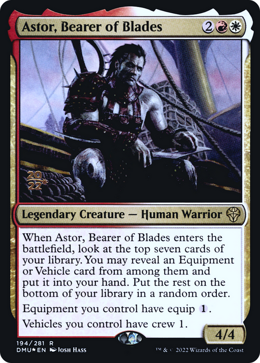 Astor, Bearer of Blades (PRE-194) [Dominaria United Promos] Foil MTG Single Wizards of the Coast