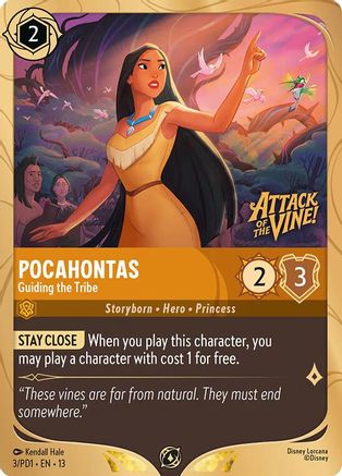 Pocahontas - Guiding the Tribe (3) [Disney Lorcana Promo Cards] Holofoil Lorcana Single Disney