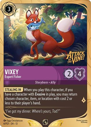 Vixey - Expert Fisher (4) [Disney Lorcana Promo Cards] Holofoil Lorcana Single Disney