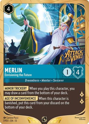 Merlin - Envisioning the Future (7) [Disney Lorcana Promo Cards] Holofoil Lorcana Single Disney