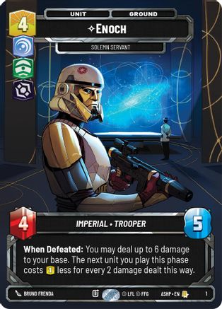 Enoch - Solemn Servant (1) [Ashes of the Empire Weekly Play Promos] Star Wars: Unlimited Single Disney