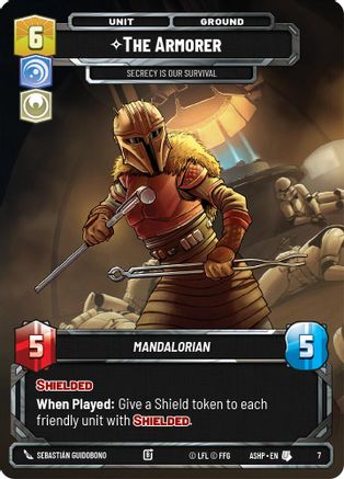 The Armorer - Secrecy is Our Survival (7) [Ashes of the Empire Weekly Play Promos] Star Wars: Unlimited Single Disney